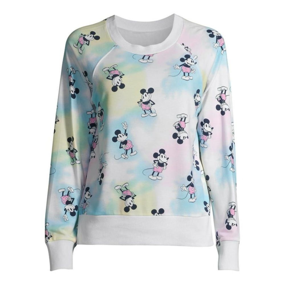 Disney Mickey Mouse Allover Print Pastel Tie Dye Sleepwear Shirt